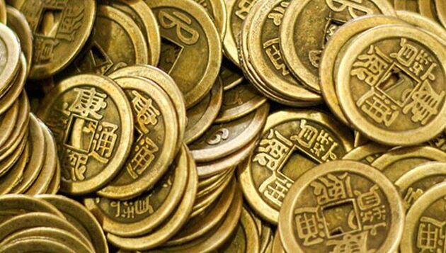 Čínské mince amulety pro štěstí
