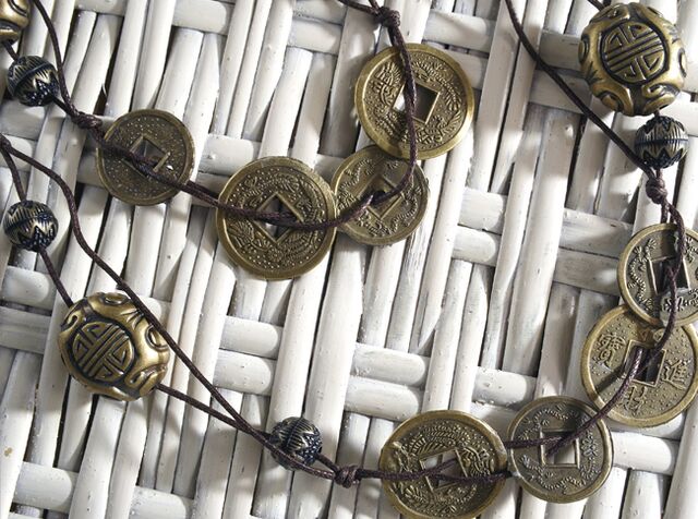 Čínské mince jako amulet pro peníze